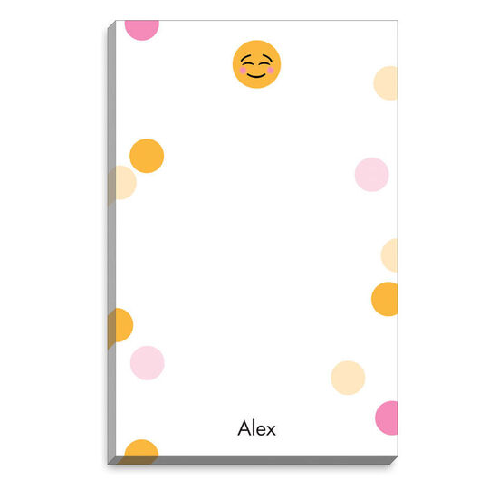 Emoji Blushing Dots Notepads